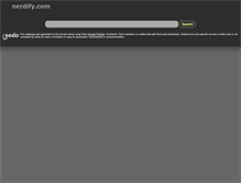 Tablet Screenshot of nerdify.com